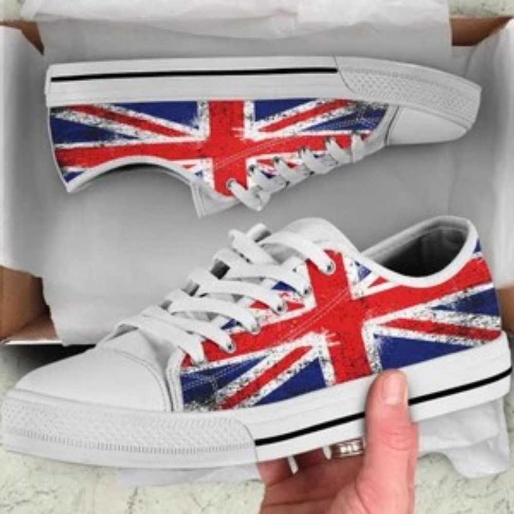 British Flag Sneakers - Men's - Size 10